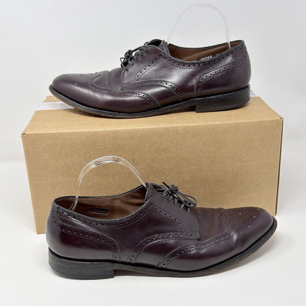Vintage Allen Edmonds Concord Wingtip Oxford 12 B Burgundy Brogue 5177 USA